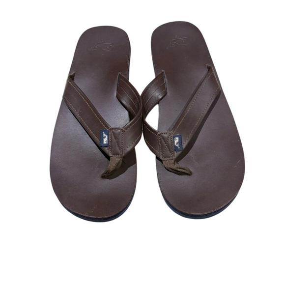 Vineyard Vines Men’s Brown Thong Sandals Size 12 - Picture 1 of 7